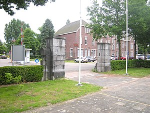 At this moment the only visible remains of the fort Sint-Michiel Hekpijlers Fort Sint-Michiel.jpg