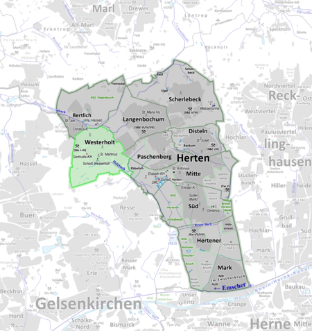 Herten Westerholt Gliederung Uebersicht