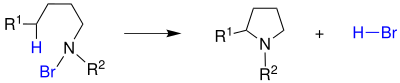 Reaktionsschema Hofmann-Löffler-Freytag-Reaktion