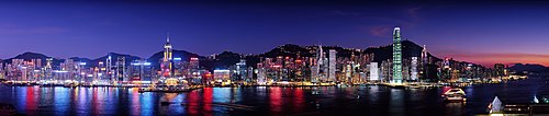 香港維多利亞港全景