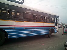 APSRTC bus at Ibrahimpatnam bus stop Ibrahimpatnam bus stop.jpg