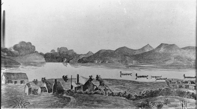 File:Ihumatao Mission Station opposite Manukau Heads (1855).jpg