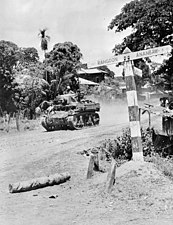 Indian Stuart tank on road to Rangoon