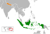 Location map for Indonesia and Nepal.