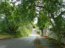 Ithaca Tanggul - Fernberg Rd di dekat gedung Pemerintahan (2009).jpg