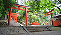 石垣と有子山稲荷神社参道