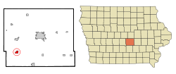 Location of Prairie City, Iowa