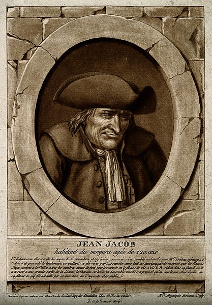 File:Jean Jacob, aged 120. Aquatint by A. Briceau after Flouest. Wellcome V0007141.jpg