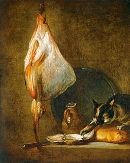 Jean Siméon Chardin - Still-Life with Cat and Rayfish - WGA04740