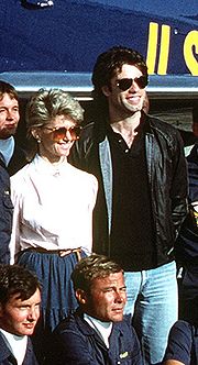 The 1978 musical film Grease, which starred Olivia Newton-John (left) and John Travolta (right), was parodied in the episode John Travolta and Olivia Newton-John.jpg