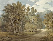 Gowbarrow Park, Ullswater, Cumbria, watercolour, 1791