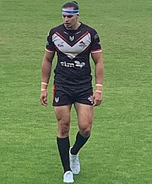 Jordan Williams playing the London Broncos in July Jordan Williams London Broncos 2022.jpg