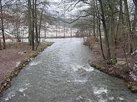 The final stretch of the Eau Rouge, as it joins the river Amblève near Stavelot