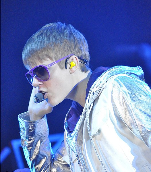 Bieber performing in Indonesia during his My World Tour in 2011