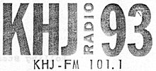 Logo when simulcasting KHJ, used from 1963 to 1965 KHJ 930 AM and 101.1 FM.jpg