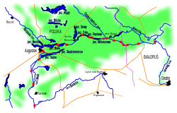 Karta kanala sa kanaliziranim rijekama