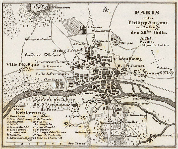 File:Karl Spruner von Merz, Paris unter Philipp August am Anfange des XIIten Jhdts, 1854 - David Rumsey.jpg