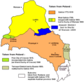 Teritoriaj ŝanĝoj en Galicio inter 1772 kaj 1918