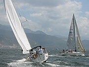 Yachts racing in the harbour in 2005