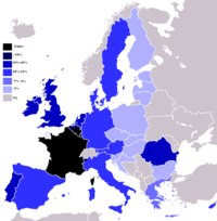 Znalost francouzštiny v zemích EU