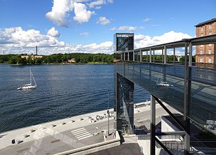 Hissen och vyn över Stockholms inlopp (2016).