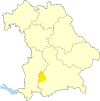 Location of the Landsberg am Lech district in Bavaria