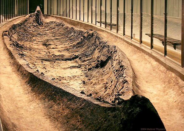 The Ladby ship, the largest ship burial found in Denmark.