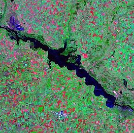 Zbiornik Dnieprodzierżyński Landsat.JPG