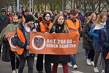 Protestmarsch der Letzten Generation im April 2023 in Berlin
