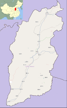 Location map Хъутей Шаньси