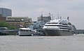 2014-05-16 14:00 HMS Belfast and Le Boreal moored near Tower Bridge.