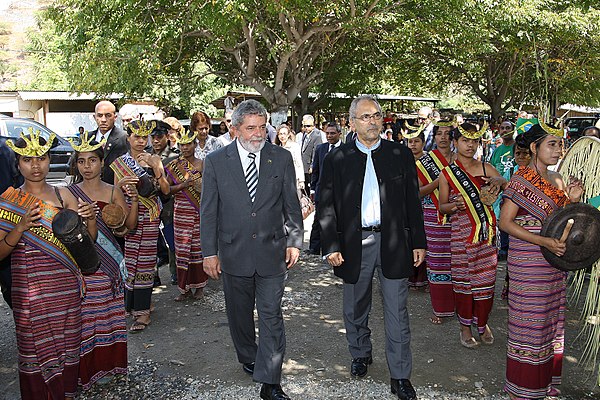 Ramos-Horta with Brazilian President Luiz Inácio Lula da Silva, 2008