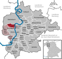Kaart van Mainstockheim