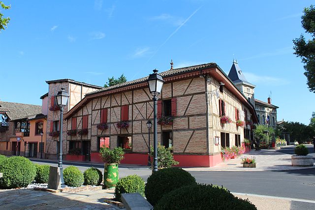 Maison Blanc à Vonnas qui accueille le restaurant George Blanc, Ain, France