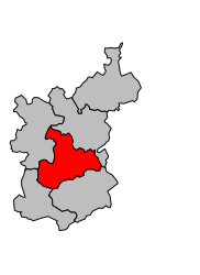 Canton de Moulins-Engilbert - Carte