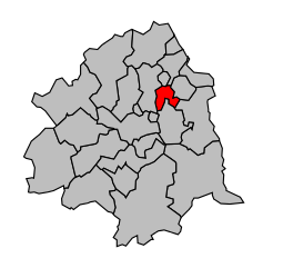 Canton de Roubaix-Ouest - Carte