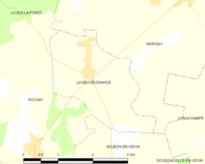 Poziția localității La Neuve-Grange
