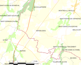 Mapa obce Verneusses
