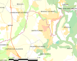 Mapa obce Sainte-Florine