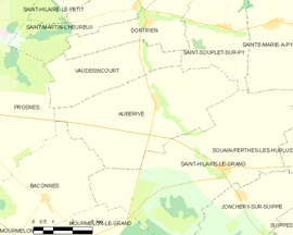 Mapa obce Aubérive