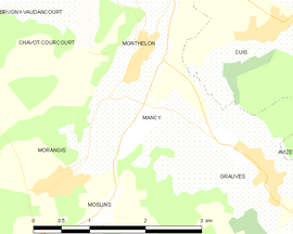 Mapa obce Mancy