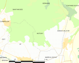 Mapa obce Mutigny