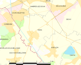 Mapa obce Férin