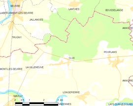 Mapa obce Clux