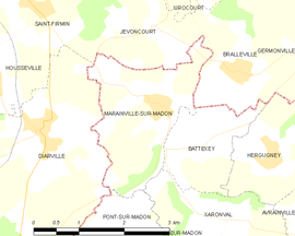 Mapa obce Marainville-sur-Madon