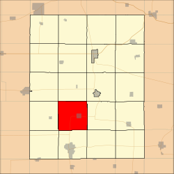 Map highlighting Harlan Township, Fayette County, Iowa.svg