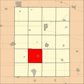 Locatie van Harlan Township