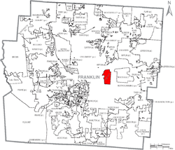Location of Bexley within Franklin County