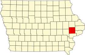 Cedar County'nin konumuCedar County