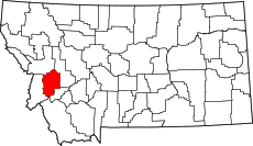 Map of Montana highlighting Granite County.svg